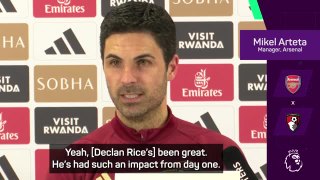 Rice 'glided' with Arsenal squad straight away - Arteta