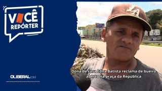 Vendedor Arinaldo Rocha denuncia focos de dengue na travessa São Bento, no Bengui