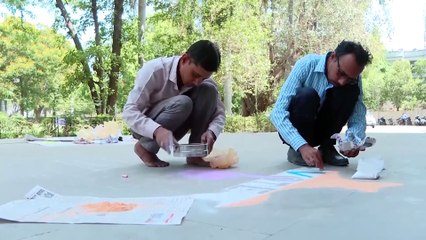 NARMADA SVEEP ACTIVITY RANGOLI FOR VOTER AWARENESS AND APPEAL FOR LOK SABHA 2024 ELECTION