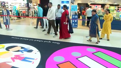 AHMEDABAD LOK SABHA 2024 ELECTION RANGOLI EVENT BY COLLECTOR