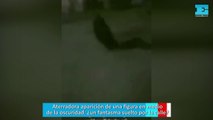 Aterradora aparición de una figura en medio de la oscuridad