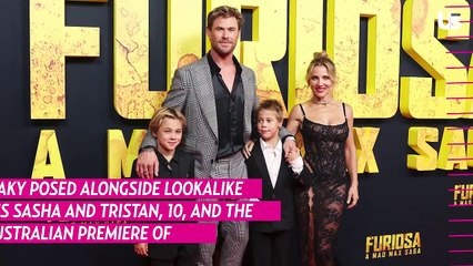 Chris Hemsworth's Wife Elsa Flashes Thong on Red Carpet With Sons