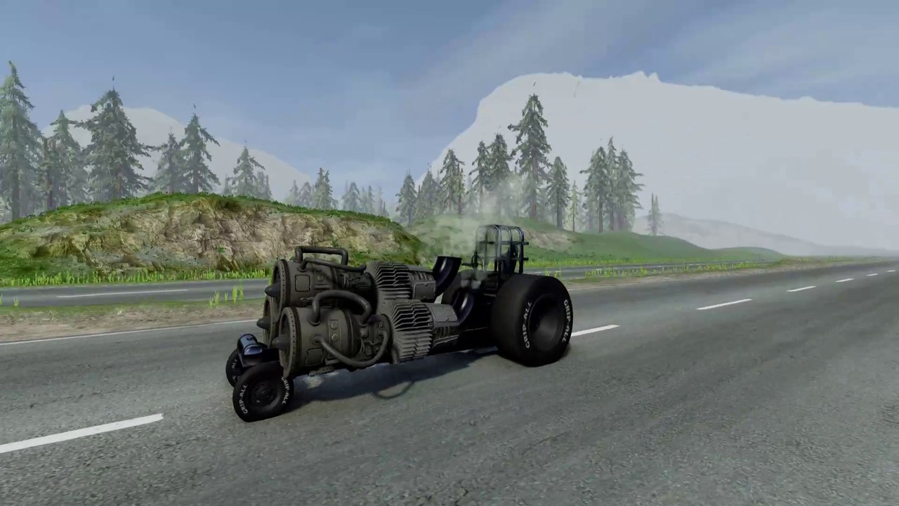 BeamNG.drive ! محاكي الحوادث | جرار السحب معدل بمحرك النفاث