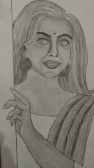 pencil drawing Girl face