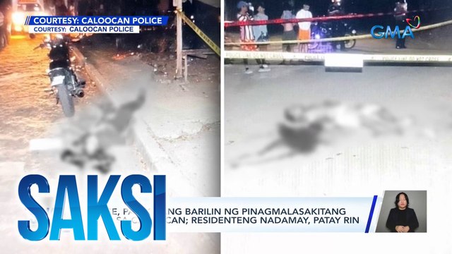 Nurse, patay nang barilin ng pinagmalasakitang rider sa Caloocan; residenteng nadamay, patay rin | Saksi