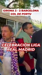Los aficionados del Madrid celebran al ritmo de "Xavi quédate"
