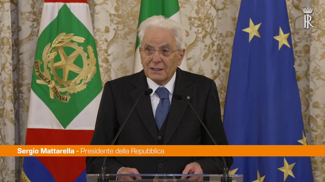 Mattarella "Incombono minacce alla pace"