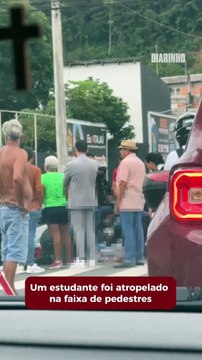 Estudante é atropelado na faixa de pedestres