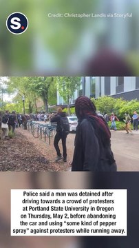 Man Drives Towards Protest at PSU, Pepper-Sprays People While Fleeing