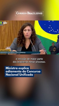 Ministra explica adiamento do Concurso Nacional Unificado