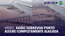 Vídeo de avião sobrevoando Porto Alegre alagada impressiona