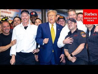 VIRAL MOMENT: Trump Takes Photo With New York City Firefighters In Surprise Visit To Firehouse