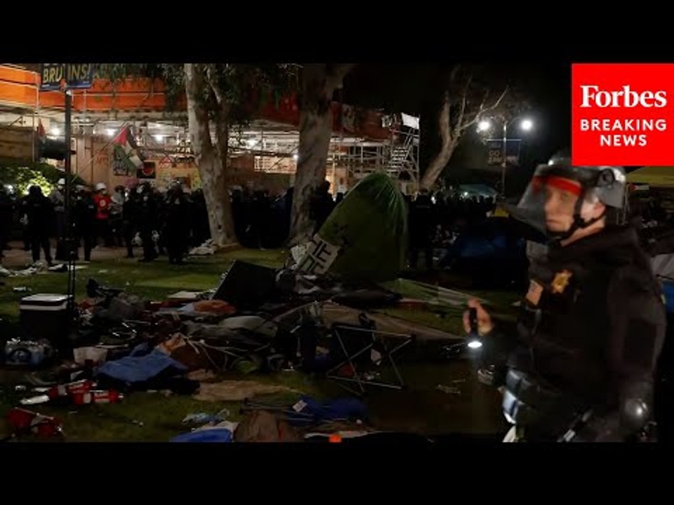 BREAKING: Police Start Detaining UCLA Protestors, Dismantling Encampment After Overnight Standoff