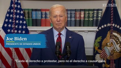 Biden responde a protestas en universidades
