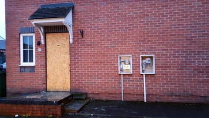 Aftermath of house fire in Lye
