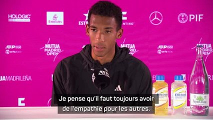 Madrid - Auger-Aliassime en finale après une cascade de blessures : "Il faut avoir de l'empathie pour les autres"