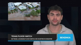 Flood Watch in Effect for Southeastern Texas and Louisiana as Heavy Rainfall Continues. Gov. Abbott Declares Disaster in 59 Counties.