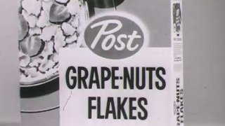 1950s Grape Nuts Flakes TV commercial - boy and girl getting energy
