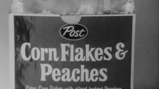 1960s Post Corn Flakes and peaches TV commercial