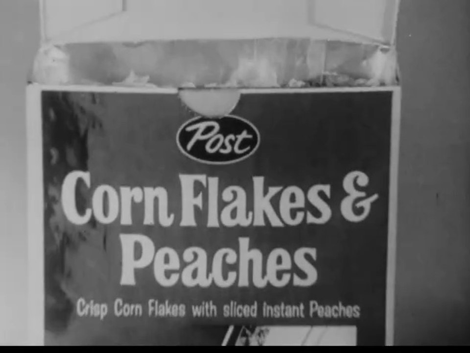 1960s Post Corn Flakes and peaches TV commercial