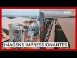 Drone mostra destruição causada pelas chuvas em Porto Alegre