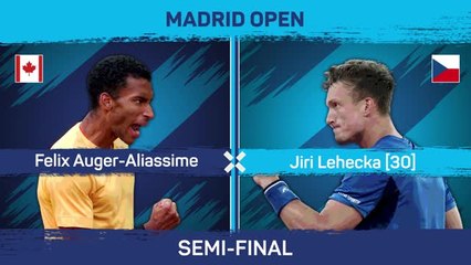 Télécharger la video: Auger-Aliassime reaches Madrid final after Lehecka retires