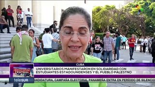 Universitarios cubanos manifiestan solidaridad con estudiantes estadounidenses