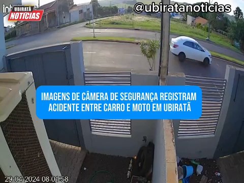 Vídeo mostra motociclista voando em acidente na região de Goioerê 