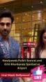 Newlyweds Pulkit Samrat and Kriti Kharbanda walk hand-in-hand at the Airport Viral Masti Bollywood