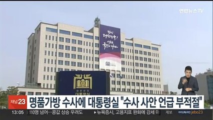 명품가방 수사에 대통령실 "수사 사안 언급 부적절"