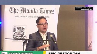 Eric Gregor Tan | The Manila Times Forum