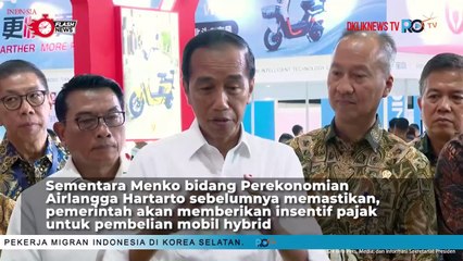 Presiden Jokowi Tinjau Pameran Mobil Listrik di JIEXPO