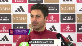 'Who did you vote for?' - Arteta quizzes journalist on FWA awards