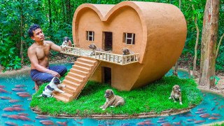 Dog rescue and build Loving Dog House - Build House for Puppies