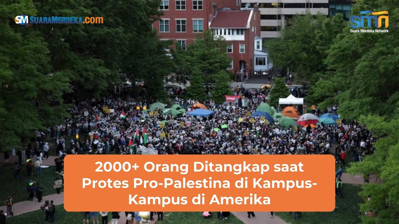 2000+ Orang Ditangkap saat Protes Pro-Palestina di Kampus-Kampus di Amerika
