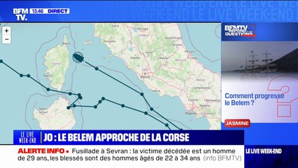 Flamme olympique: comment progresse le Belem ? BFMTV répond à vos questions