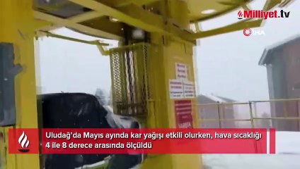 Uludağ'da Mayıs ayında kar sürprizi