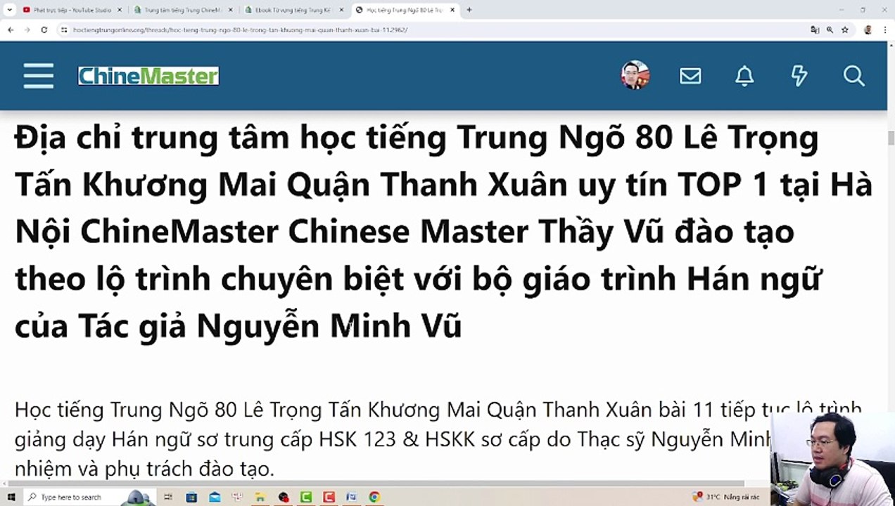 Trung tâm tiếng Trung ChineMaster Lê Trọng Tấn Quận Thanh Xuân Hà Nội