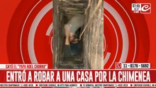 Entró a robar una casa, quedó atrapado en la chimenea y lo tuvieron que rescatar los bomberos
