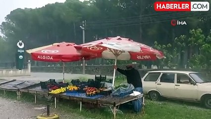 Osmancık'ta Sağanak Yağış ve Dolu Yağışı