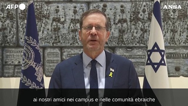 Herzog agli studenti ebrei: Israele e' con voi