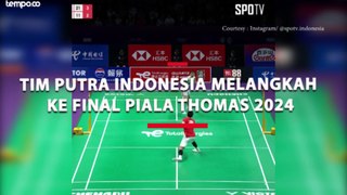 Tim Putra Indonesia Melangkah ke Final Piala Thomas 2024