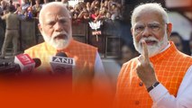 Narendra Modi Casted his Vote | Gujarat Elections | Oneindia Telugu