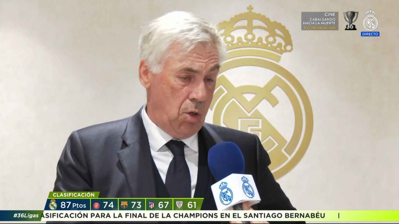 Ancelotti: "El título de La Liga lo celebraremos la próxima semana ahora estamos centrados en dar otra alegría a nuestra afición"