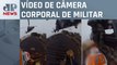Militar em helicóptero resgata bebê no Rio Grande do Sul