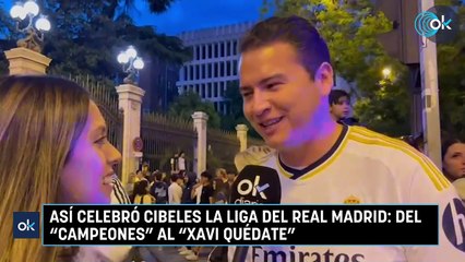 Así celebró Cibeles la Liga del Real Madrid: del “campeones” al “Xavi quédate”
