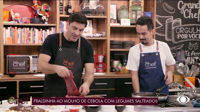 Fraldinha ao molho de cebola com legumes salteados | Band Receitas