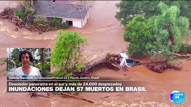 Informe desde Río: al menos 24.000 desplazados en el sur de Brasil por inundaciones