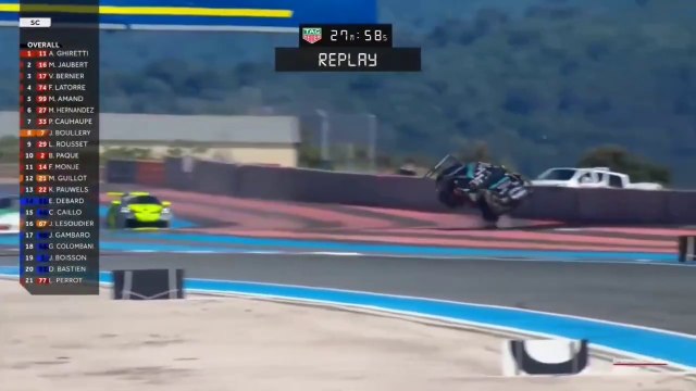 Porsche Carrera Cup 2024 Paul Ricard Race 1 Start Paque Perrot Huge Crash Flip