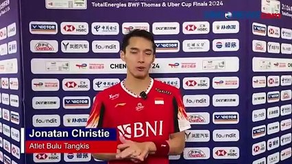 Jonatan Christie Tak Menyangka Bersama Tim Beregu Putri Indonesia Lolos Final Piala Thomas dan Uber 2024